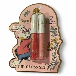 Disney Alice in Wonderland Pink and Red Lip Gloss Set